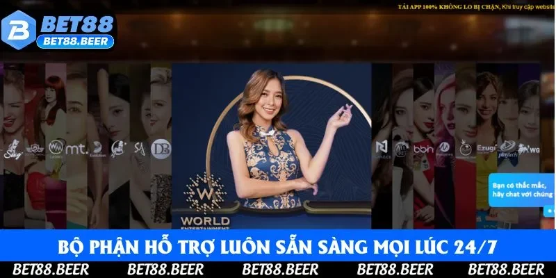 Bộ phận hỗ trợ luôn sẵn sàng mọi lúc 24/7 Bộ phận hỗ trợ luôn sẵn sàng mọi lúc 24/7